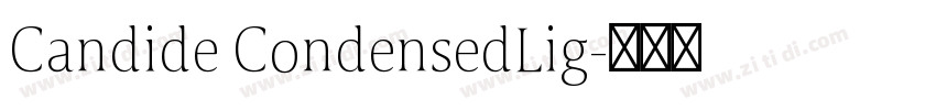 Candide CondensedLig字体转换